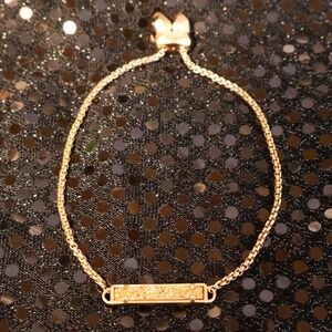 Kendra Scott Stan Drusy Slider Bracelet Adjustable Gold Tone Feminine Elegant